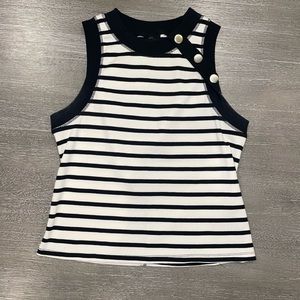 Who What Wear Striped, Button, Tank Top